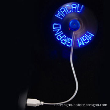 LED Message Promotional USB Fans with LED Lights for Flashing Message and Logo
